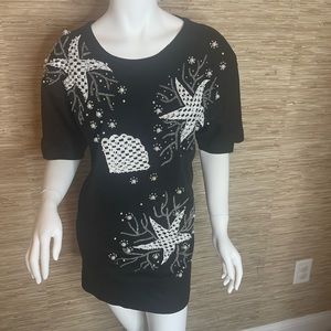 Unique vintage embroidered and beaded shirt